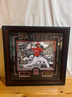 Yu Darvish Texas Rangers Framed Photo Used Good Condition $60
